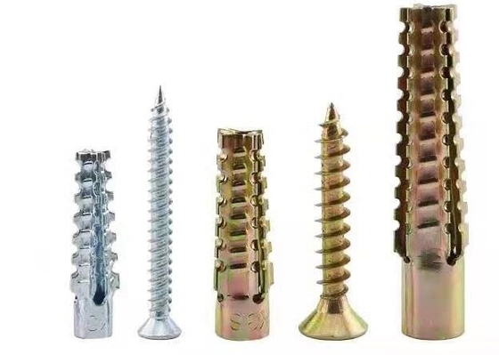 M8 Sawtooth Gecko Expansion Screw หลอดโลหะเล็บ Anti Loose โลหะคาร์บอน