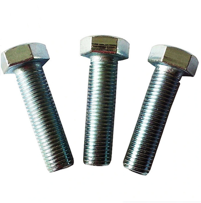 เกรด 4.8 DIN933 8x20 มิลลิเมตร สีดํา Hex Head Bolts ครบถ้วน Threaded โลหะคาร์บอน โลหะปูน