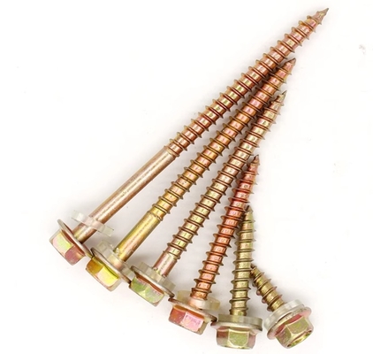 ข้างนอก Hexagonal สายเชิงหาง Self-Tapping Screws ไม้สกรีน Flange สกรีน Self-Tapping