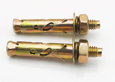 สีเหลือง / สีขาว ซิงค์ปลูก Anchor Bolt Antiskid Shark Fin ประเภท M6 ซิงค์ปลูกเสร็จ