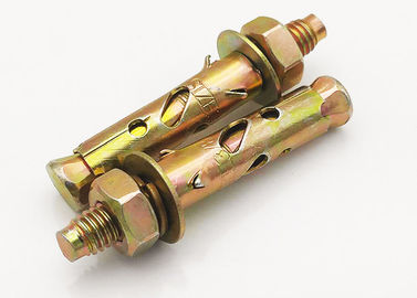 สีเหลือง / สีขาว ซิงค์ปลูก Anchor Bolt Antiskid Shark Fin ประเภท M6 ซิงค์ปลูกเสร็จ