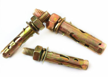 สีเหลือง / สีขาว ซิงค์ปลูก Anchor Bolt Antiskid Shark Fin ประเภท M6 ซิงค์ปลูกเสร็จ