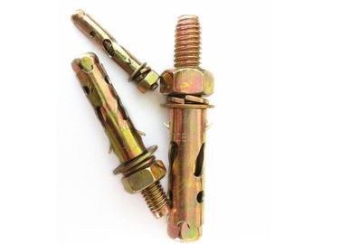 สีเหลือง / สีขาว ซิงค์ปลูก Anchor Bolt Antiskid Shark Fin ประเภท M6 ซิงค์ปลูกเสร็จ