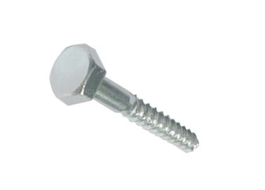 หัว Hex สกรูไม้ สแตนเลสคาร์บอน สีขาว เซ็นก์ Plated DIN571 M6-M12 สําหรับเครื่องประกอบ