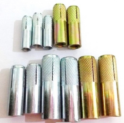 4.8 Grade Drop In Expansion Anchor M8 M12 สังกะสีชุบ Unifix ในคอนกรีต