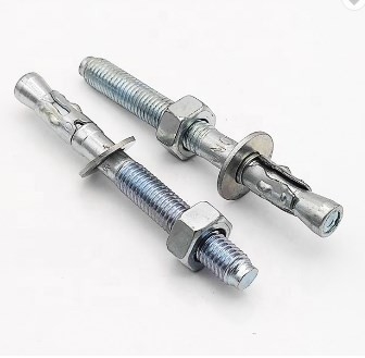 ลิ่ม M12x100 ผ่าน Bolt Anchor คอนกรีต Carbon Steel