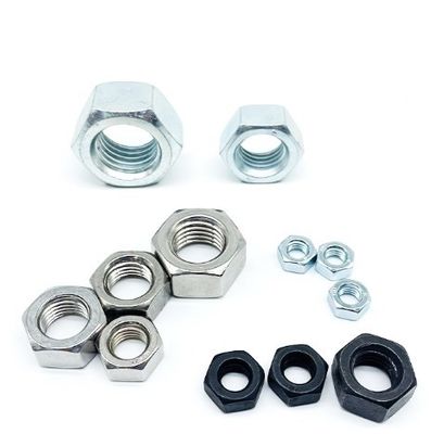 สแตนเลสคาร์บอน M3 Hex Head Nuts Standard Zinc Plated / Hdg / Black ประเภท 4.8/8.8/109