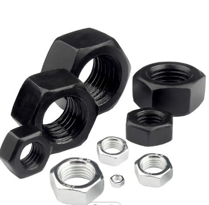 สังกะสีชุบดิน 934 เหล็กกล้าคาร์บอน Hex Head Nuts ของอาคารสังกะสีเกรด 4.8