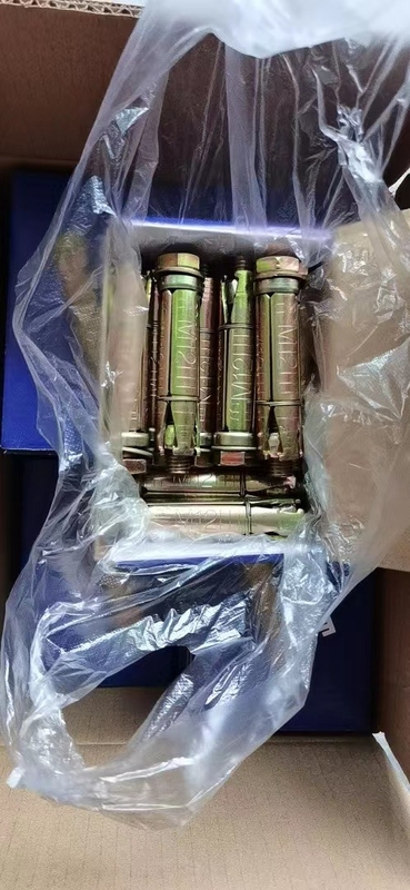 การปรับ Anchor Bolts ด้วยสามหรือสี่ pcs โบลท์ลอย Shield Anchor เหลือง Zinc Plated โบลท์ปรับผนัง