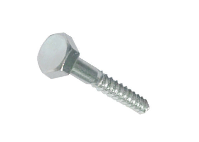 หัว Hex สกรูไม้ สแตนเลสคาร์บอน สีขาว เซ็นก์ Plated DIN571 M6-M12 สําหรับเครื่องประกอบ
